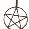 Candle Holder – Tall Metal Pentagram