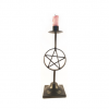 Candle Holder – Tall Metal Pentagram