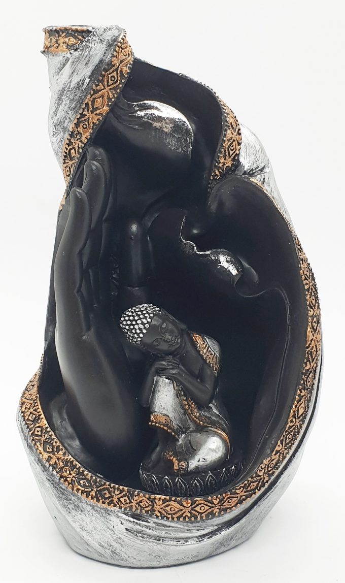 Incense BackFlow Cone Holder – Buddha In Hand b