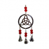 Suncatcher - Triquetra with Red Beads & Bells